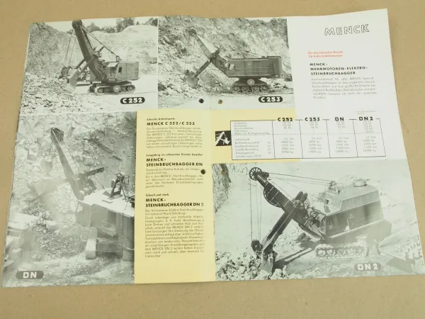 Prospekt Menck Programm M60 - M260 C251 D360 SR53 MRB MVB von 1966