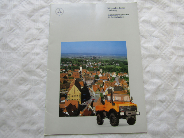 Prospekt Mercedes Benz Unimog Ganzjahreseinsatz in Gemeinden 1994