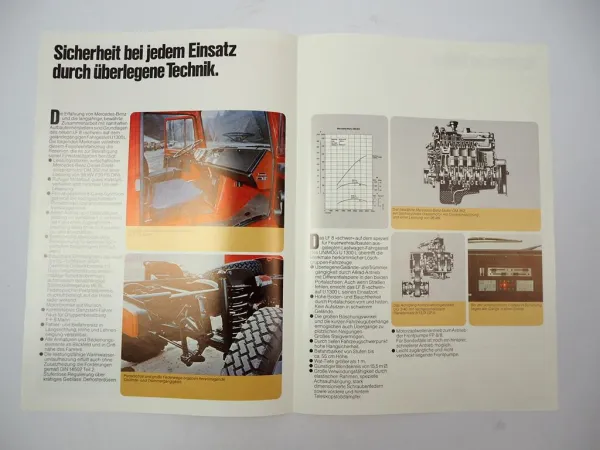 Prospekt Mercedes Benz Unimog U1300L Feuerwehrfahrzeug LF8 1979