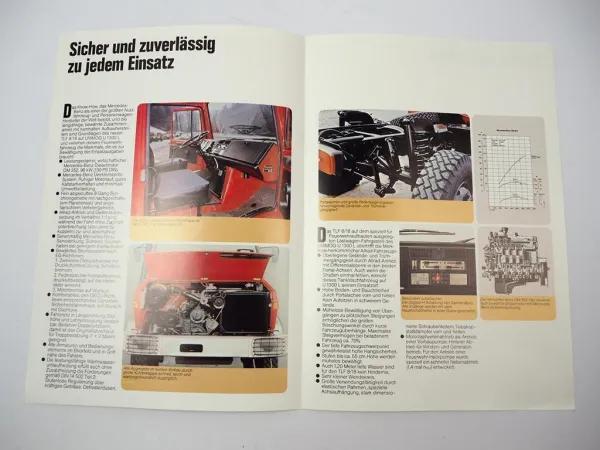 Prospekt Mercedes Benz Unimog U1300L Feuerwehrfahrzeug TLF8 1979