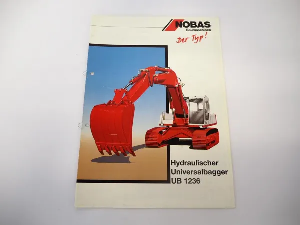 Prospekt Nobas UB1236 Raupenbagger Universalbagger 1990er Jahre