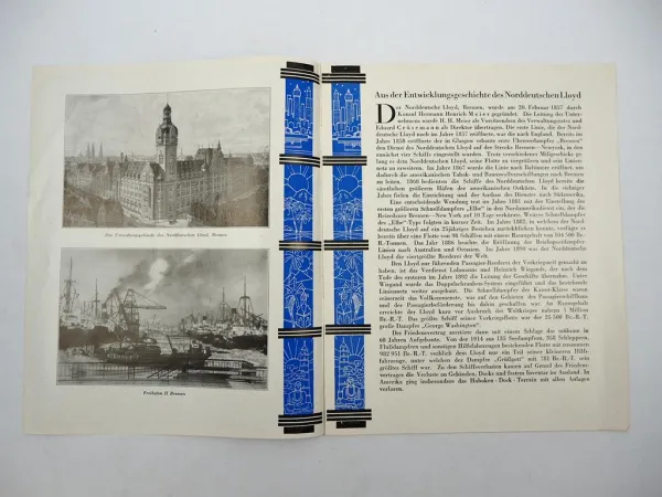 Prospekt Norddeutscher Lloyd Bremen 1929