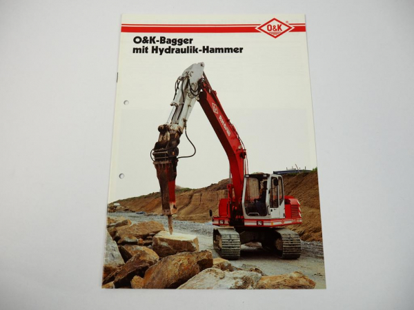 Prospekt O&K Hydraulikhammer für RH Hydraulikbagger 1991