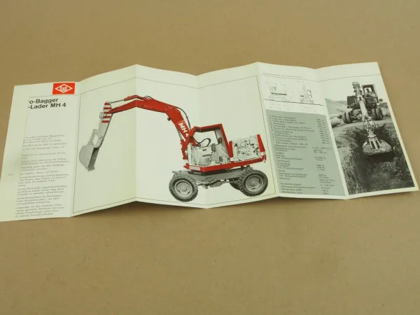 Prospekt O&K Hydro Bagger und Lader MH4 1966