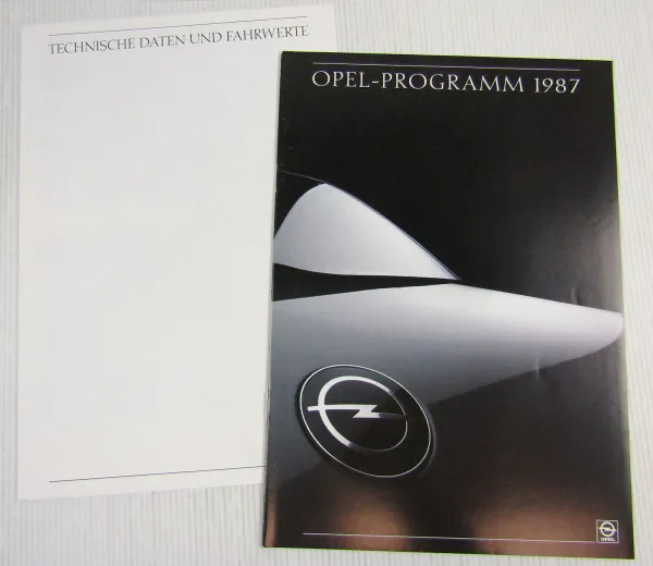 Prospekt Opel Programm 1987 Kadett GSi Manta Ascona Omega Senator Corsa GT