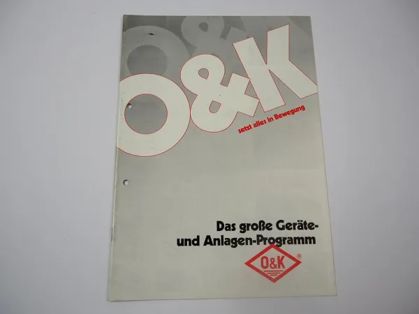 Prospekt Orenstein & Koppel O&K Gesamtprogramm ca. 1980/90er Jahre