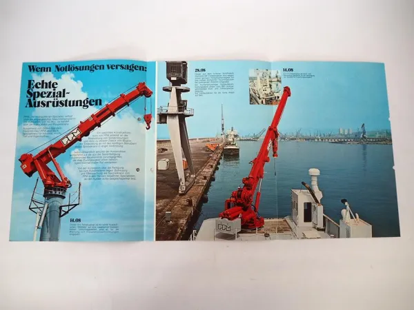 Prospekt Poclain PPM Spezial Ausrüstungen Teleskopkran Gitterausleger 1978
