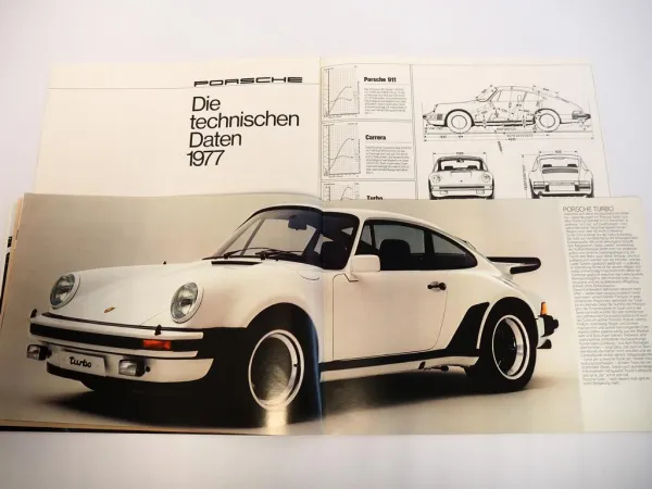 Prospekt Porsche 911 G-Modelle ab 1977 mit 2.7 bis 3.0L und 165 bis 260 PS
