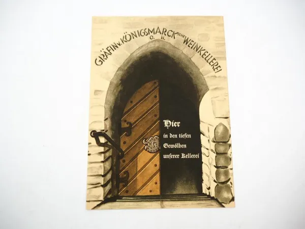 Prospekt Preisliste Gräfin von Königsmarck Weinkellerei Koblenz 1930er Jahre
