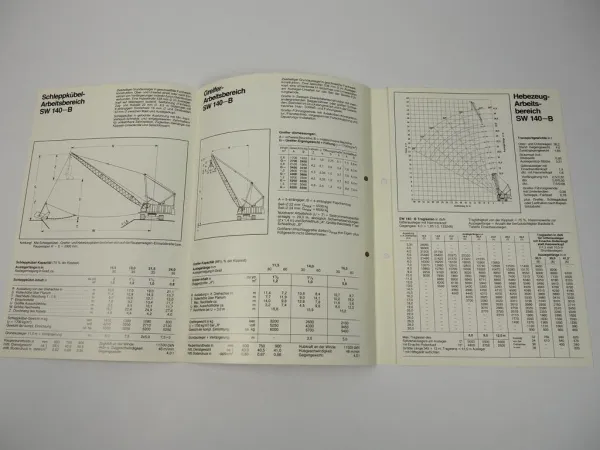Prospekt PWH Weserhütte SW140B Seilbagger Raupenkran 1982