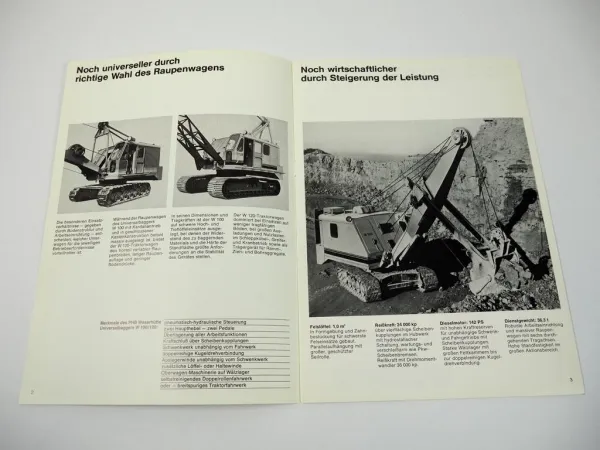 Prospekt PWH Weserhütte W 100 120 Universal Raupenbagger 1981
