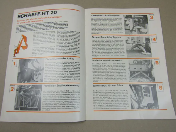 Prospekt Schaeff HT20 Hydraulik Anbaubagger