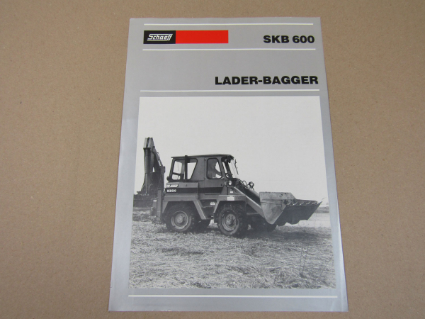 Prospekt Schaeff SKB 600 Lader Bagger mit Deutz Motor von 1983