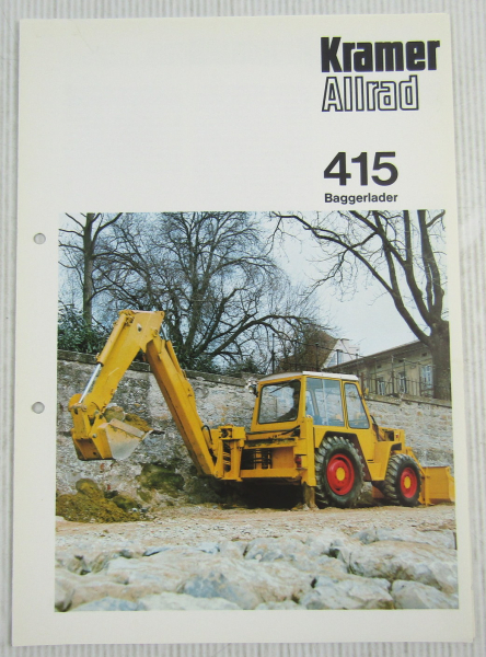 Prospekt Technische Daten Kramer Allrad 415 Baggerlader 6/1978