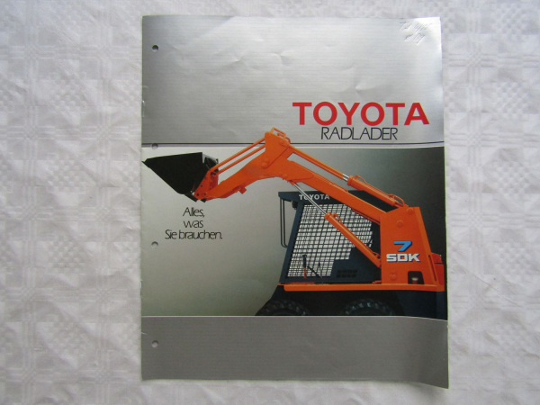 Prospekt Toyota Radlader 3SDK3 3SDK4 3SDK5 von 1990