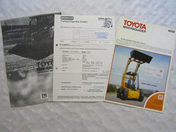 Prospekt Toyota SDK6 Diesel Mini-Radlader Preisangebot Information 1981