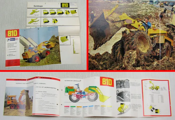 Prospekt Tramac Derruppe 810 Radlader und Ausrüstungen 1967