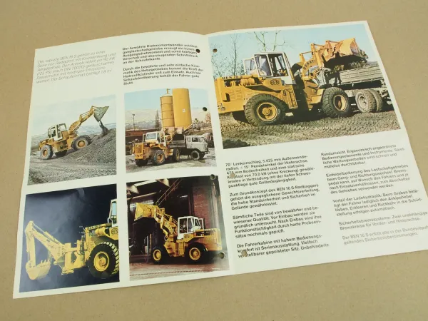 Prospekt und Datenblatt BENATI Ben 16S Radlader 1970er Jahre