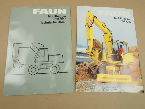 Prospekt und technische Daten FAUN FM1015 Mobilbagger 1986