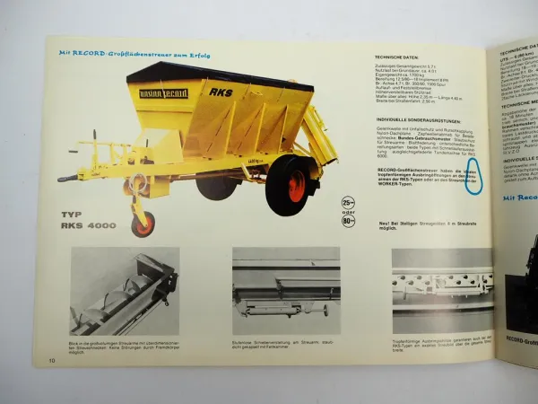 Prospekt Unsinn Record Düngertechnik für Traktor & Unimog Produktprogramm 1970er