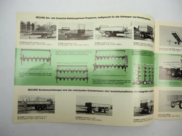 Prospekt Unsinn Record Landtechnik Produktprogramm für alle Schlepper 1970er