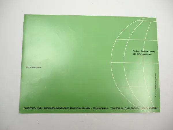 Prospekt Unsinn Record Landtechnik Produktprogramm für alle Schlepper 1970er