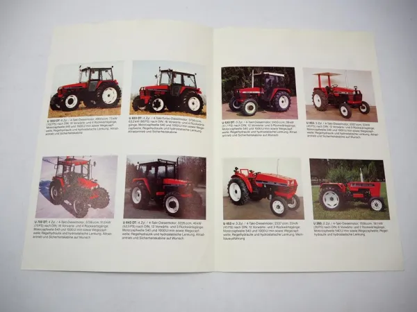 Prospekt UTB U 260 453 533 643 703 833 1033 Traktor Modellübersicht 1994