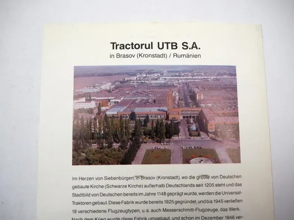 Prospekt UTB U 260 453 533 643 703 833 1033 Traktor Modellübersicht 1994