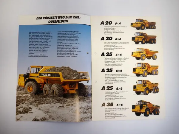 Prospekt Volvo BM A 20 25 35 Dumper 1987