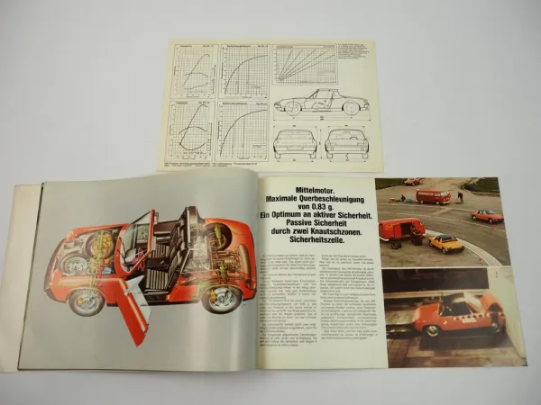 Prospekt VW Porsche 914 1974 mit 1.8 2.0 Liter 85 und 100 PS