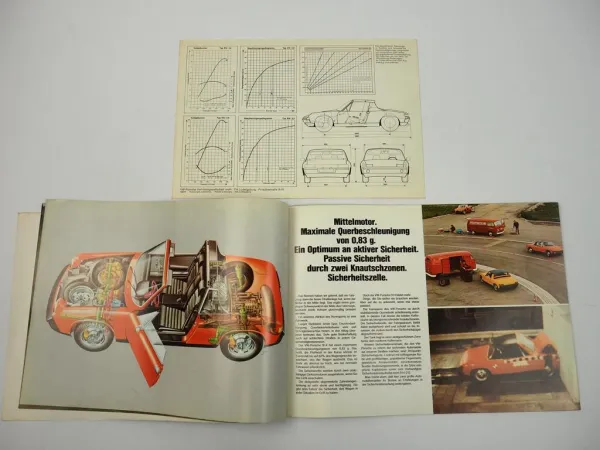 Prospekt VW Porsche 914 von 1974 mit 1.8 2.0 Liter 85 und 100 PS