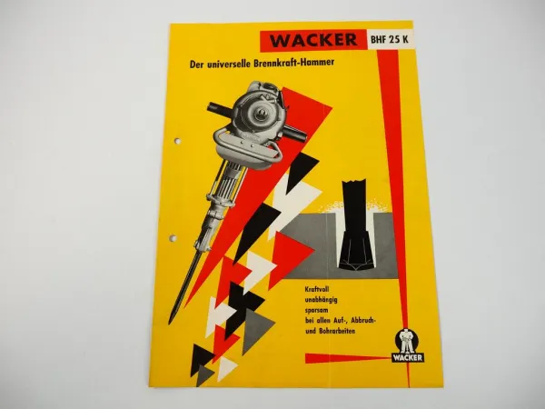 Prospekt Wacker BHF25K Brennkraft Hammer 1962