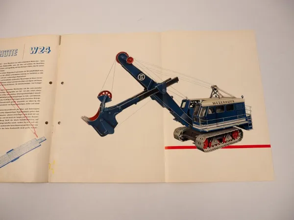 Prospekt Weserhütte W24 Bagger 1961