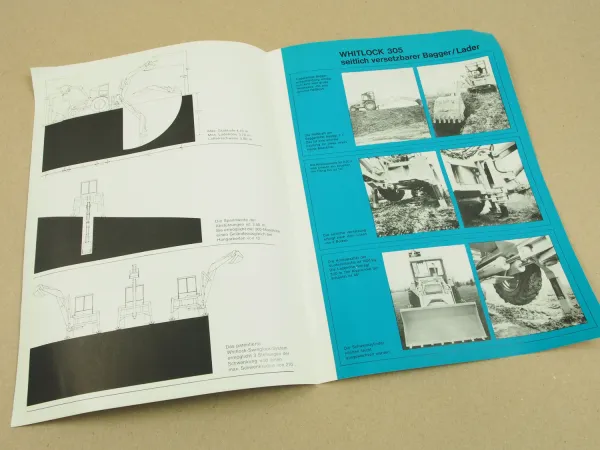 Prospekt Whitlock 305 Bagger - Lader seitlich versetzbar