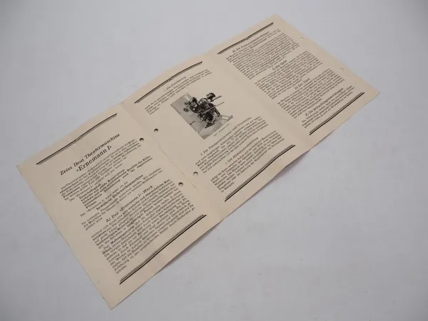 Prospekt Zeiss Ikon Ernemann 1 Film Kino Theater Maschine Apparat ca. 1927