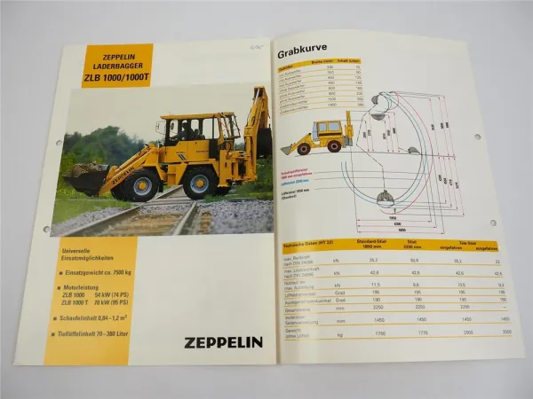 Prospekt Zeppelin ZLB 1000 1000T Laderbagger 1992