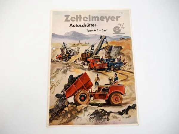 Prospekt Zettelmeyer A5 Autoschütter mit Deutz-Motor 1957