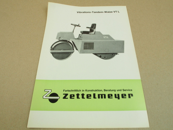 Prospekt Zettelmeyer VT L Vibrations Tandemwalze