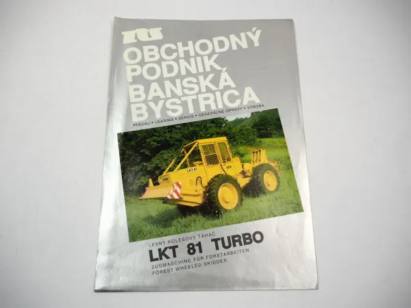 Prospekt ZTS LKT81 Zugmaschine Forst Slowakei Obchodny Podnik Banska Bystrica