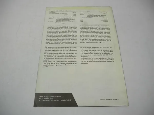 Prospekt ZTS LKT81 Zugmaschine Forst Slowakei Obchodny Podnik Banska Bystrica