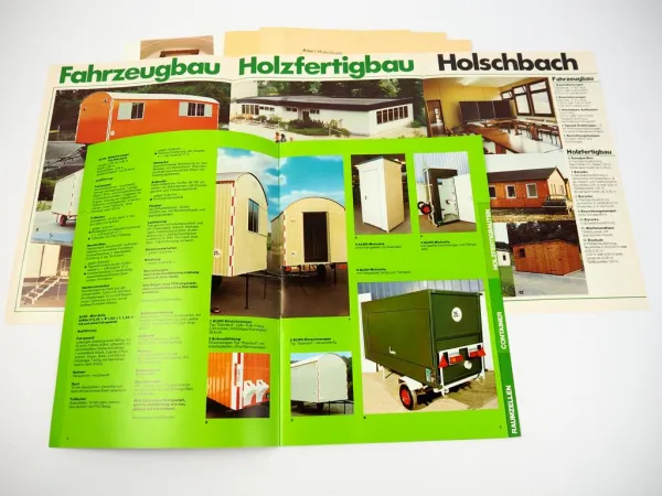Prospekte ALHO Bauwagen Baucontainer + Preisliste 1970er Jahre
