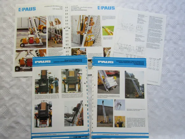 Prospekte Paus Dumper Asphaltrecycler Preisangebot 80/90er Jahre technsiche Date