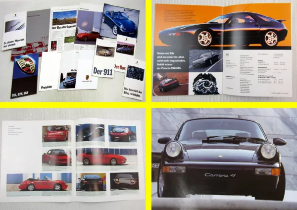 Prospekte und Preislisten Porsche 968 Cabriolet 911 928 Boxster + IAA 1989