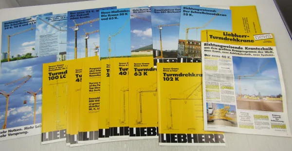Prospektmappe LIEBHERR Krane Turmdrehkrane Prospekte News und Datenblätter