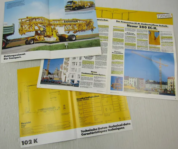 Prospektmappe LIEBHERR Krane Turmdrehkrane Prospekte News und Datenblätter