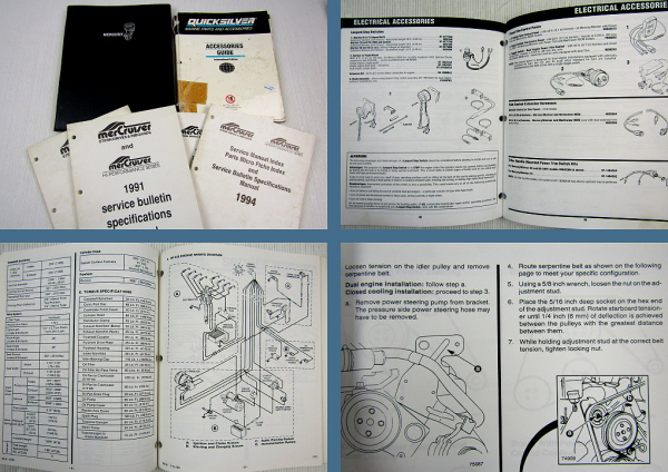 Quicksilver Accessories Guide Mercruiser Service Bulletin Service Manuals