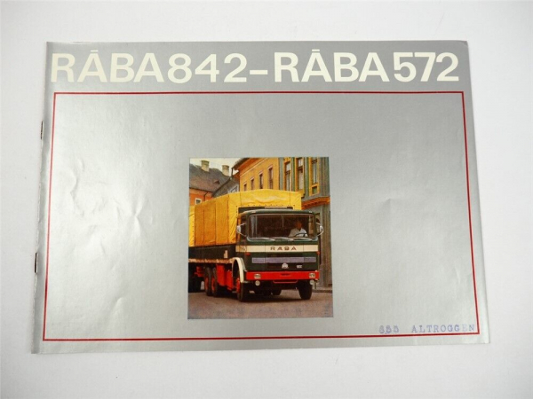 Raba 842 572 LKW Pritschenwagen mit Anhänger Prospekt 1970er Jahre Ungarn