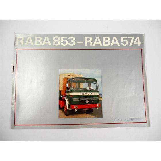Raba 853 574 LKW Sattelschlepper mit Auflieger Prospekt 1970er Jahre Ungarn