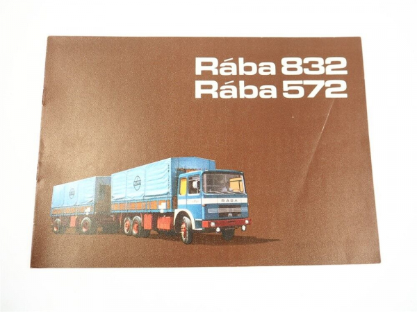 Raba MAN 832 572 LKW Pritschenwagen mit Anhänger Prospekt 1970er Jahre Ungarn