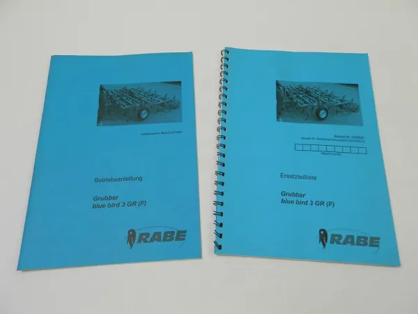 Rabe Blue Bird 3000 4500 GR GRF Grubber Betriebsanleitung Ersatzteilliste 2002